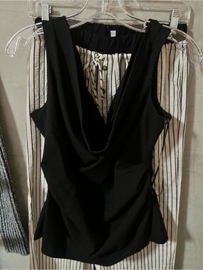 Abercrombie & Fitch Black Draped Cowl Neck blouse